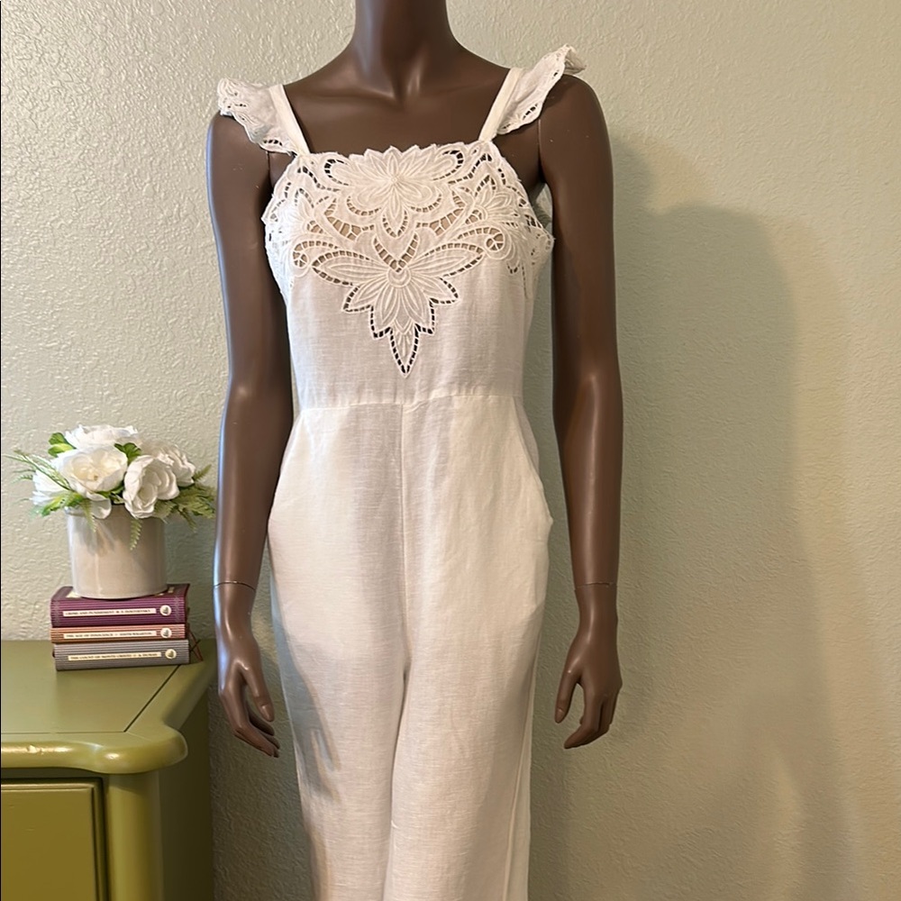 Anthropologie Embroidered Jumpsuit